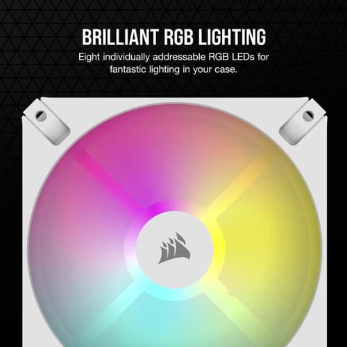 Corsair iCUE AR120 Digital RGB 120mm PWM Cabinet Fan – White (Triple Pack)
